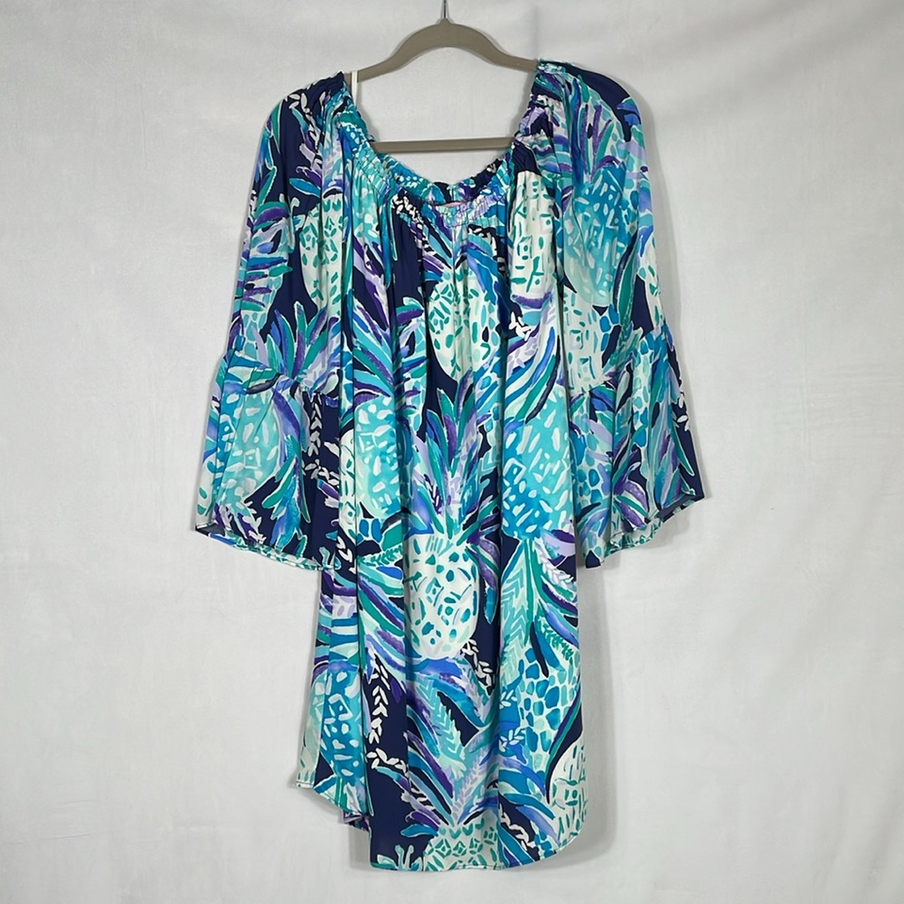 Lilly Pulitzer Nevie Dress Alotta Colada Print Size M NWOT - Picture 2 of 12